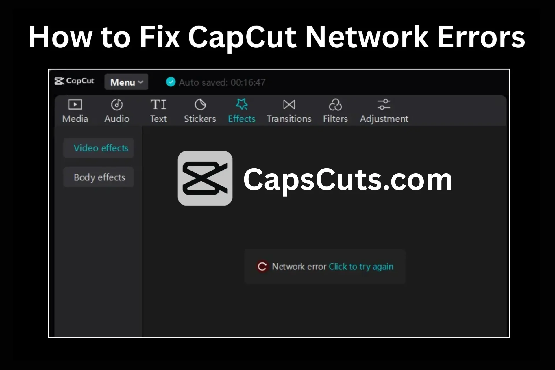 How to Fix CapCut Network Errors in 2025 1 How to Fix CapCut Network Errors